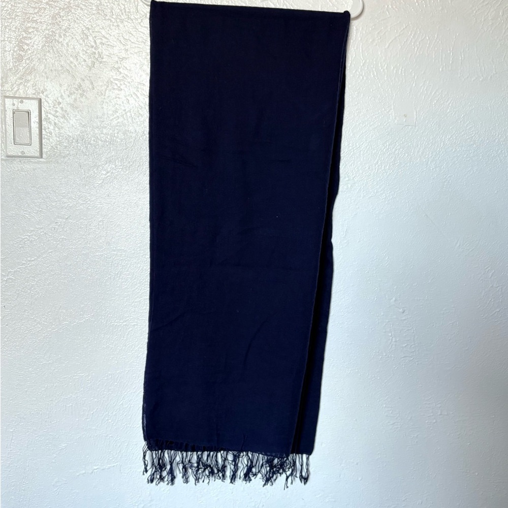 Pashmina Deep Blue 100% Cashmere Scarf